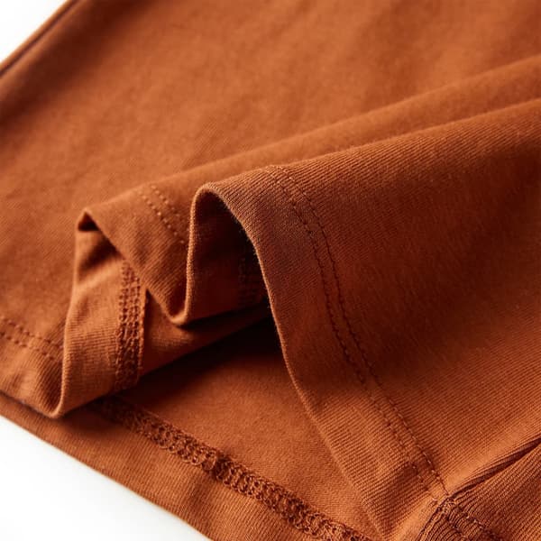 Børne langærmet T-shirt, cognac, 92