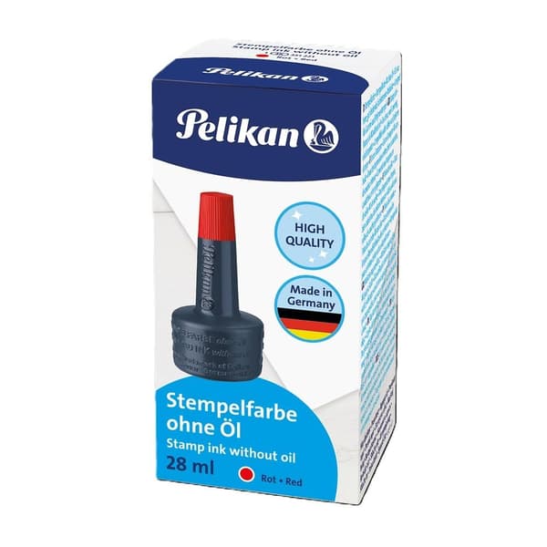 Stempelblæk 28ml rød