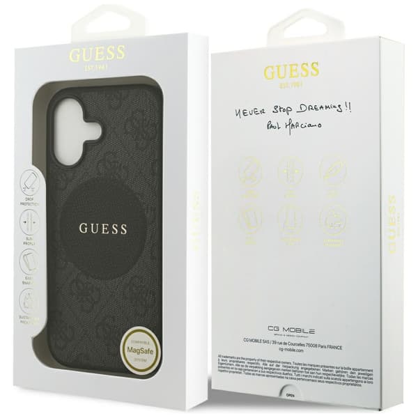 Guess 4G Circle Classic Logo MagSafe-etui til iPhone 17, sort