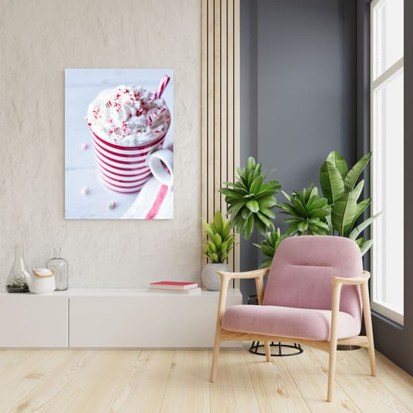 Lærredstryk Køkken flødeskum 50x70 cm