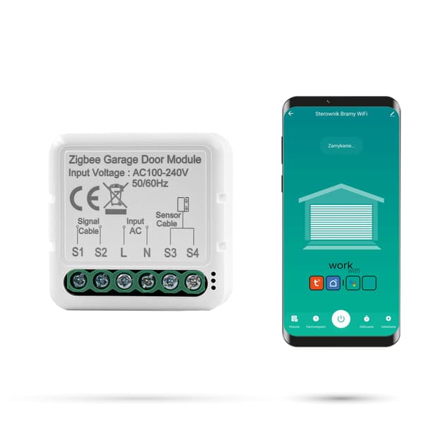 Zigbee Tuya Garageportskontroll med Sensor