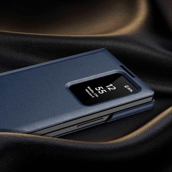 Samsung Z Fold6 5G Smart View Plånboksfodral, Marinblå