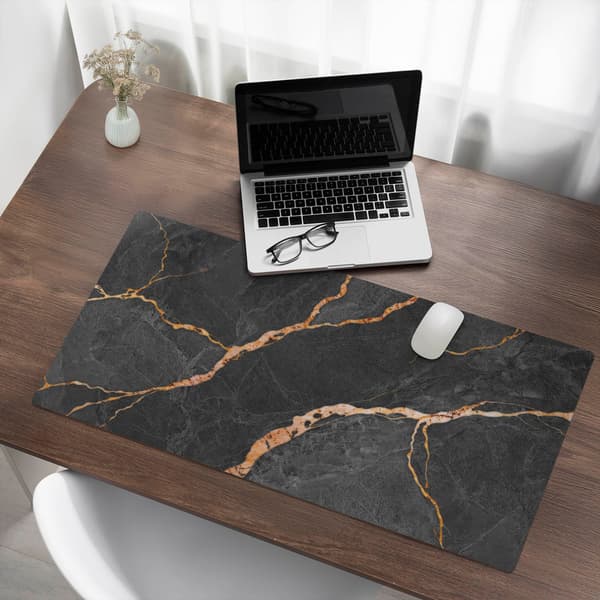 Universal beskyttelsesmåtte til computerudstyr marmor linjer 100x50 cm