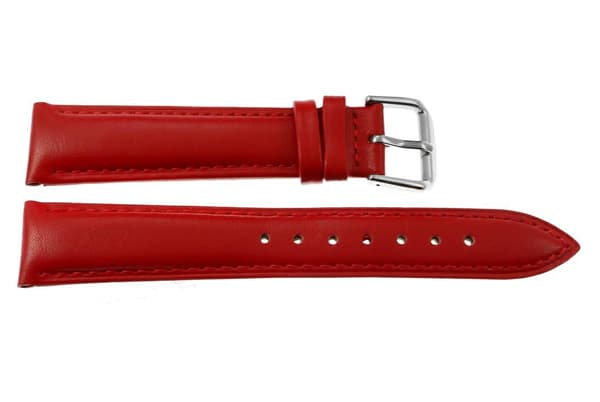 PACIFIC BELT 12 MM W94 SMOOTH rött band, röda sömmar