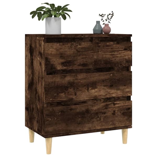 vidaXL kommode, røget eg, 60x35x70 cm, træbaseret materiale