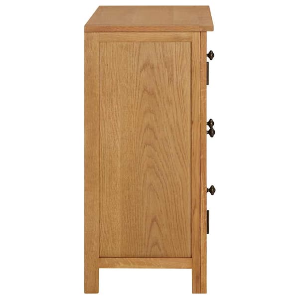 vidaXL skab 70 x 35 x 75 cm massivt egetræ