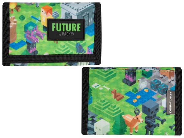 Derform Back UP Future lasten lompakko tarranauhalla pelikuutiot pikselilompakko