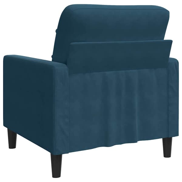 vidaXL Fåtölj, Blå, 60 cm, Klädd i sammet