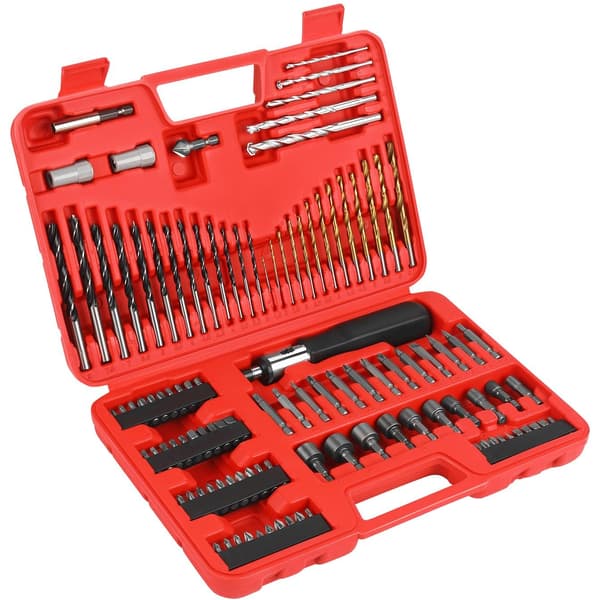 Sæt med bor, bits, topnøgler 109 dele KD11298