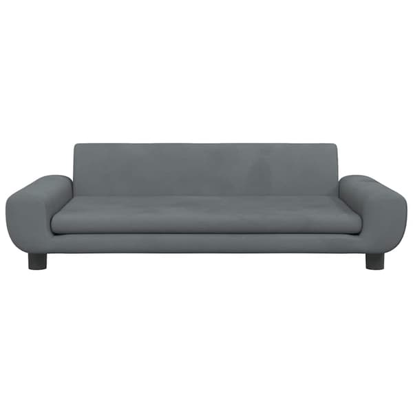 vidaXL Hundbädd, Mörkgrå, 100x54x33 cm, Sammet