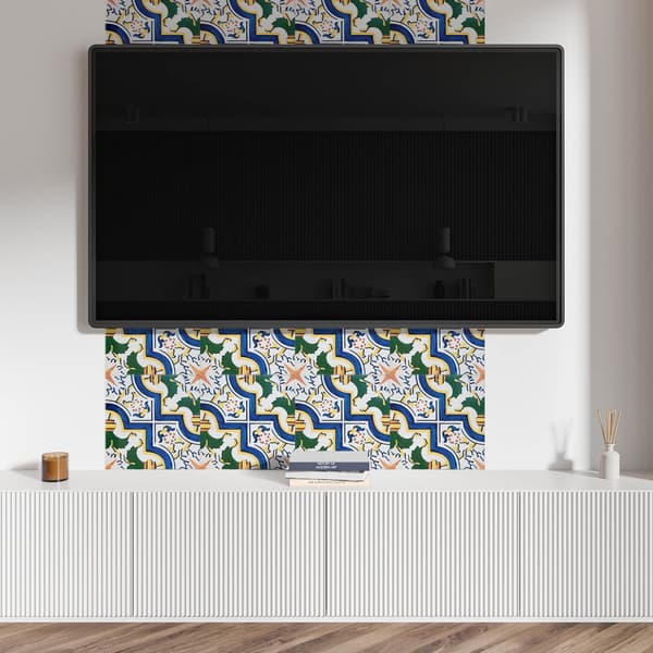 Sæt med selvklæbende vinylfliser mønstrede fliser 6x60x30 cm