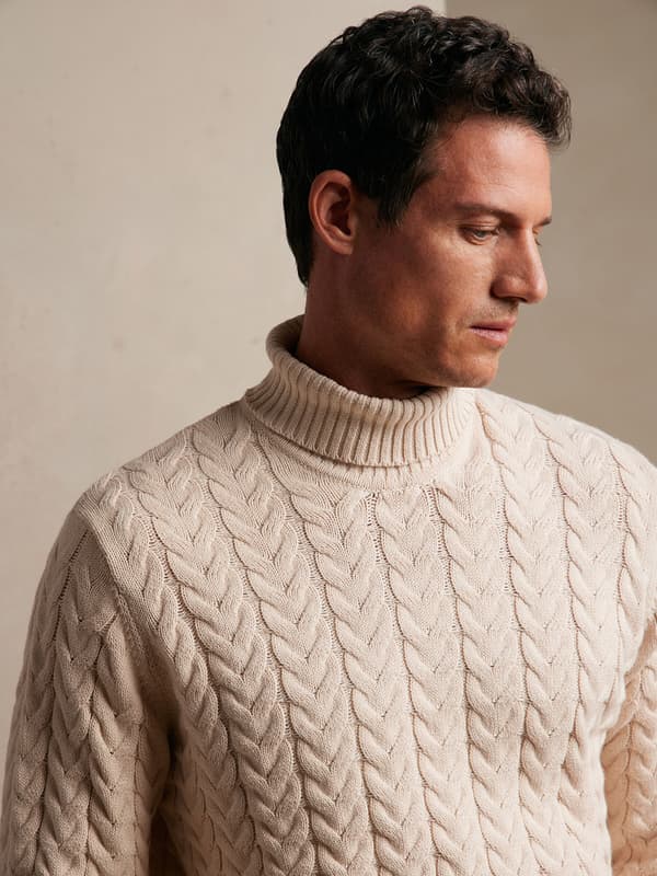 BEIGE GLENDALE TURTLENECK XXL