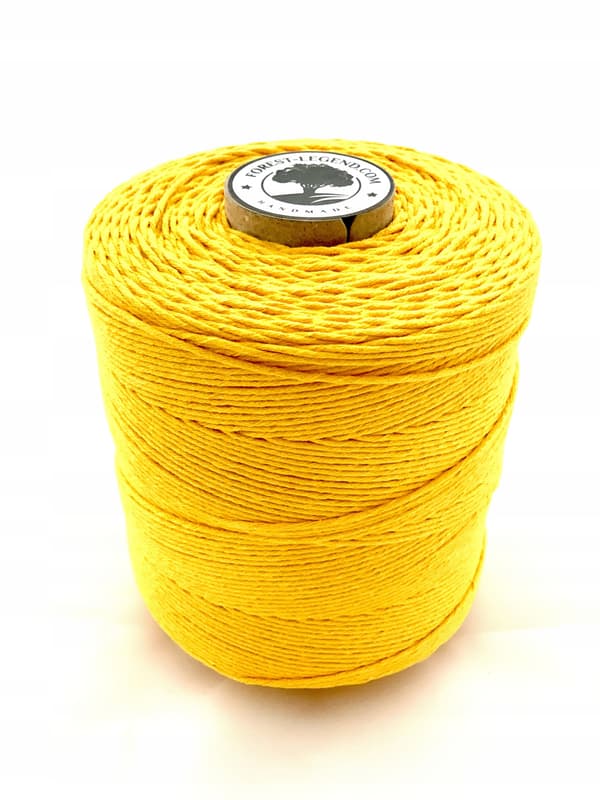 Gul bomuldssnor 1 kg macrame