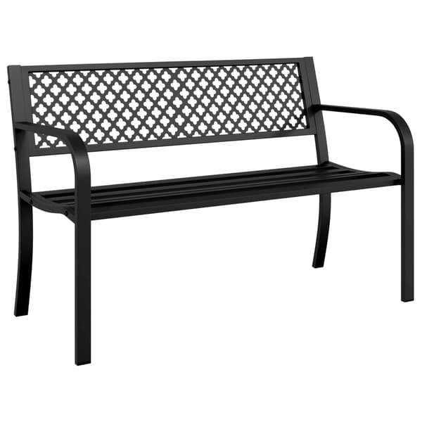 vidaXL havebænk 119 cm sort stål
