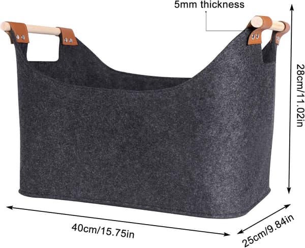 Foldbar filtkurvpose til opbevaring