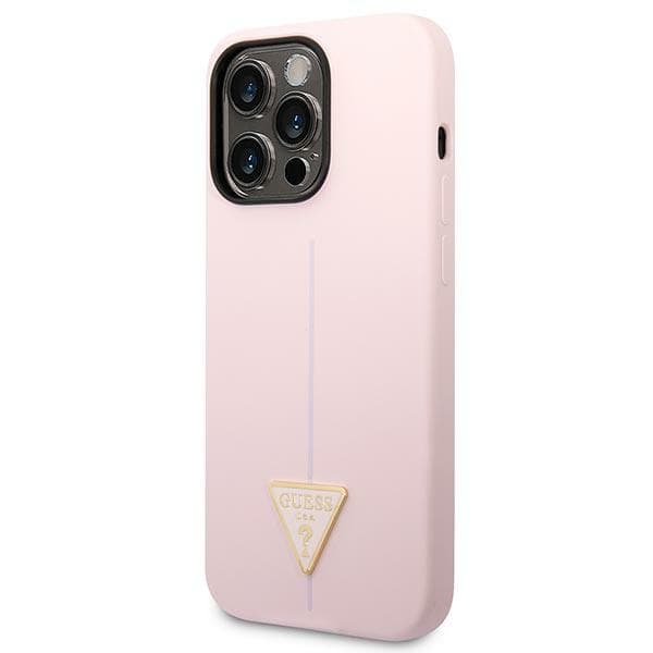Guess Silikone Trekantet Etui til iPhone 14 Pro, Lilla