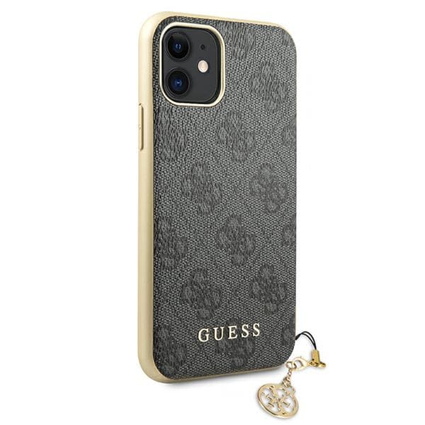 Guess 4G Charms Collection-etui til iPhone 11 / Xr, grå