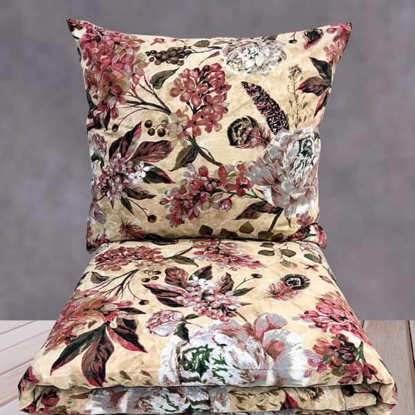 Sengesæt 200x220 100% tyk bomuld 3 dele poleret premium blomster