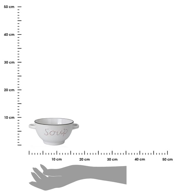 Krämig soppskål i stengods 650 ml