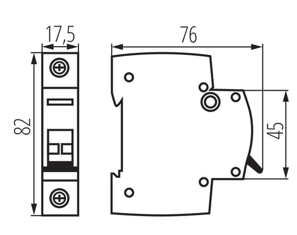Modulær isolatorafbryder 40A KMI-1/40A til Ideal KANLUX skinne