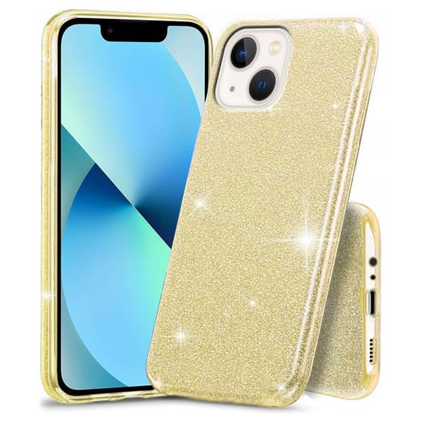 Glitteretui til iPhone 13 Mini, Guld