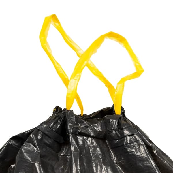 vidaXL affaldsposer, snøre, 150 stk., sorte, 240 l
