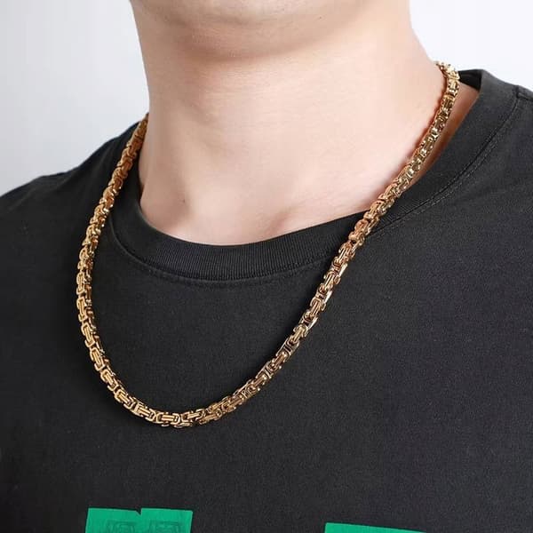 KÆDE Guld Herrekæde Royal Diamant + GRATIS