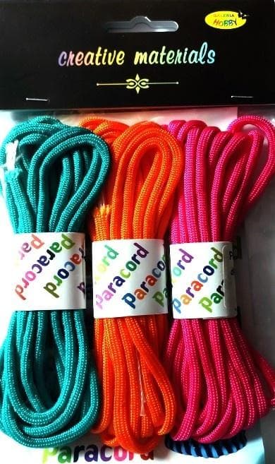 Paracord-sæt 2,8m 3 farver