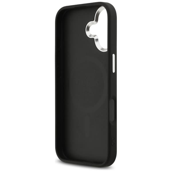 Guess 4G Triangle Logo MagSafe-etui til iPhone 17, sort sølv