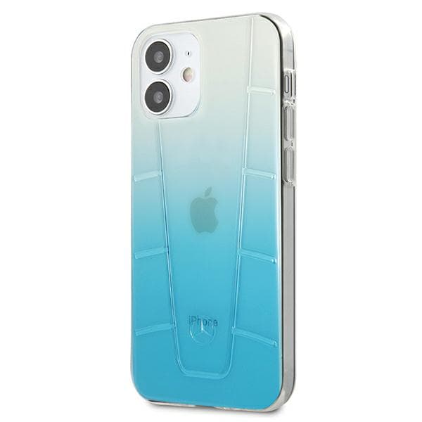 Mercedes Transparent Line-cover til iPhone 12 mini, blå