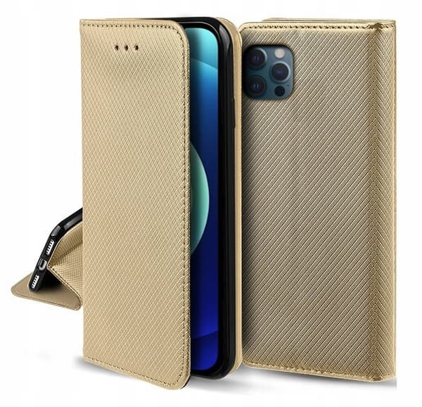 Etui til Apple iPhone 11 Pro max SMART MAGNET BOOK LUKKET GULD + Glas