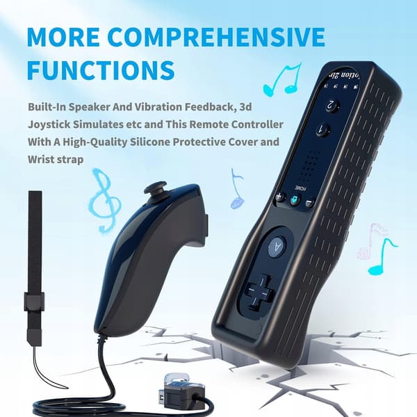 Wii Remote Nunchuck TechKen Wii/Wii U:lle