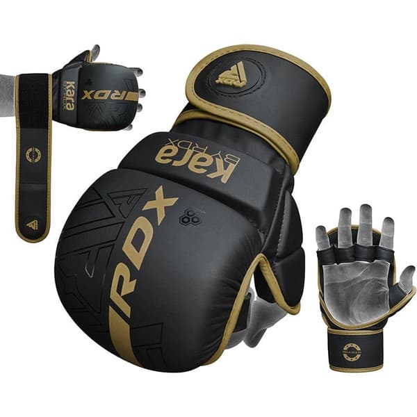 RDX MMA F6 Sparringshandsker Sort/Guld S/M