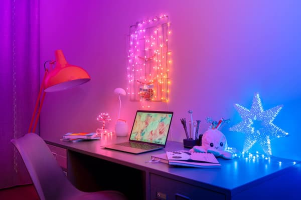 Twinkly Strings USB-C Godisar - 100 RGB LEDs, Pärlor, 6m, Grön Fläta