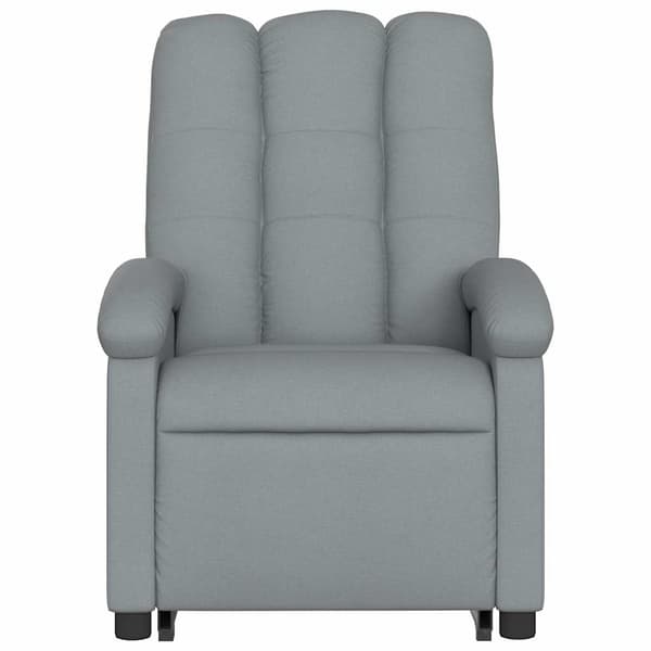 vidaXL Lyftbar massagefåtölj ljusgrå tyg
