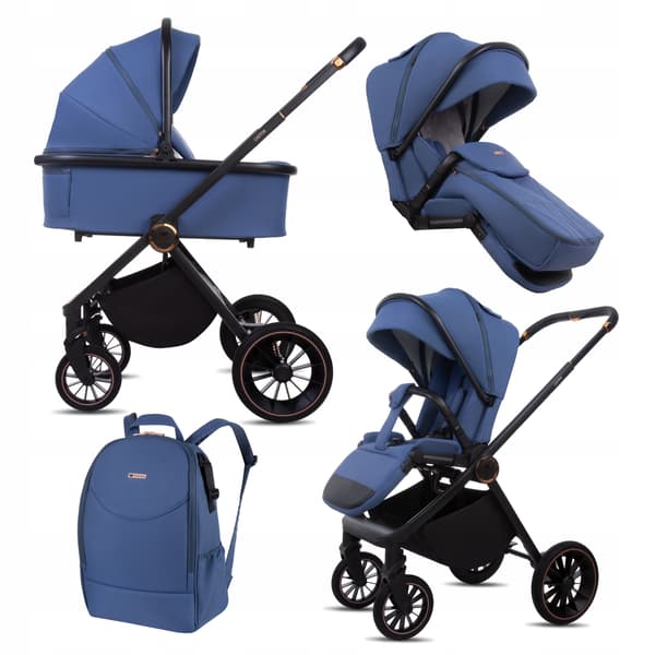BabyLux CASTOR 2-i-1 klapvogn, gondol, let, foldbart sæt