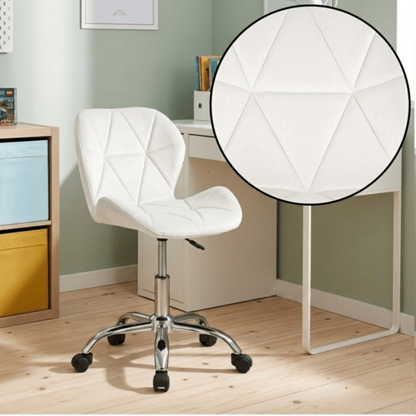 Luca kontorsstol, beige sammet