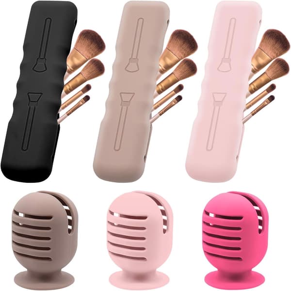 Makeupbørste etui svampeholder 6 stk.