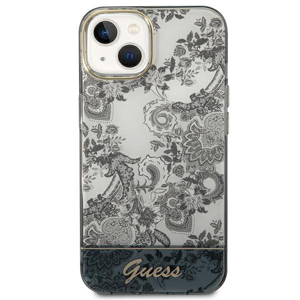 Guess Porcelain Collection iPhone 14 Plus cover, grå