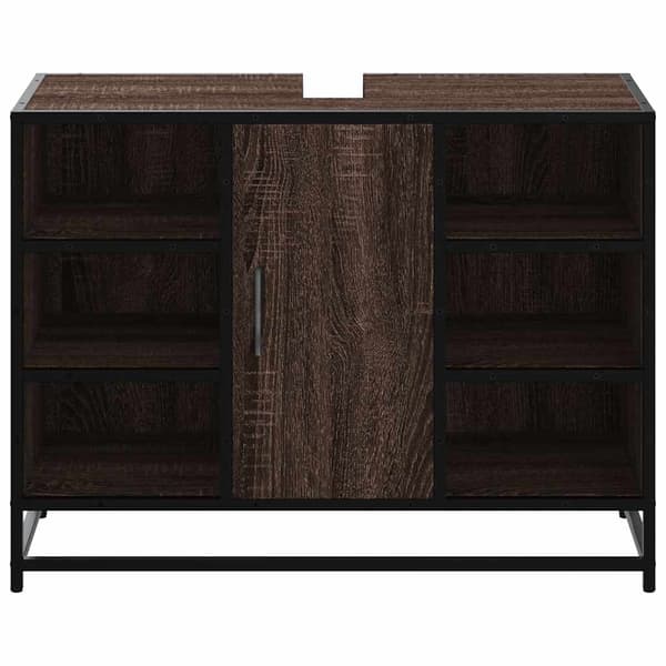 vidaXL håndvaskskab brun eg 80x33x60 cm