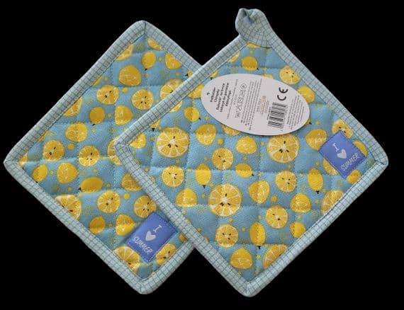 Grytlappsunderlägg 20x20 2 st Citron