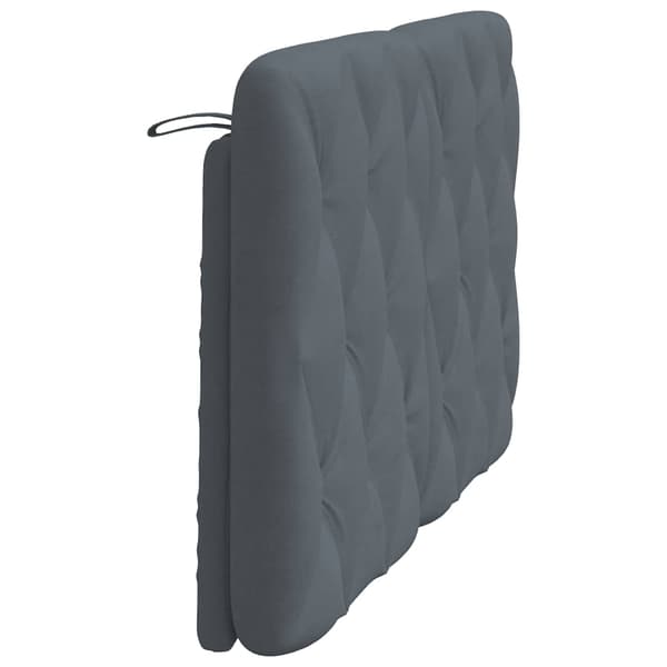 vidaXL Sängynpäädyn tyyny, tummanharmaa, 140 cm, sametti