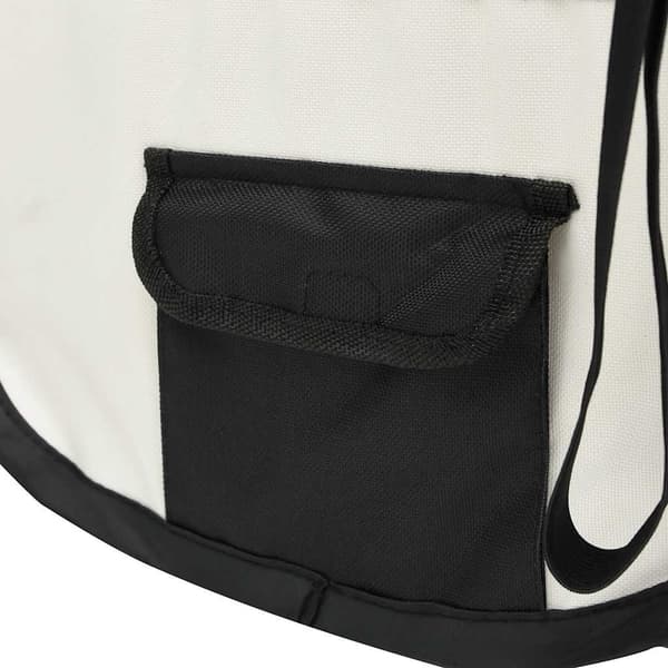 vidaXL foldbart hundebur med bærepose sort 125x125x61 cm