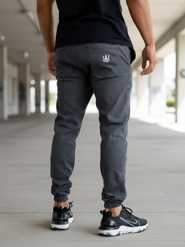 Herr grå Jigga Crown XXL joggingjeans