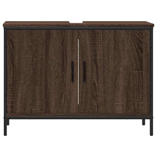 vidaXL håndvaskskab brun eg 80x30x60 cm