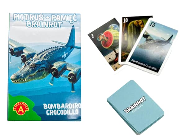 Alexander-pelikortit Peter + muistipeli aivorotti Bombardiro Crocodillo