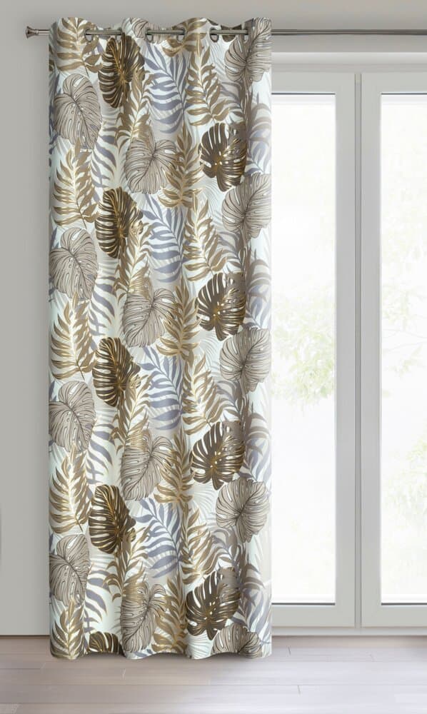 CORFU gardin 140x250 brun guld