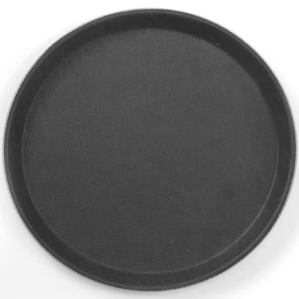 Halkfri rund servitörsbricka, diameter 50 cm, svart - Hendi 508787