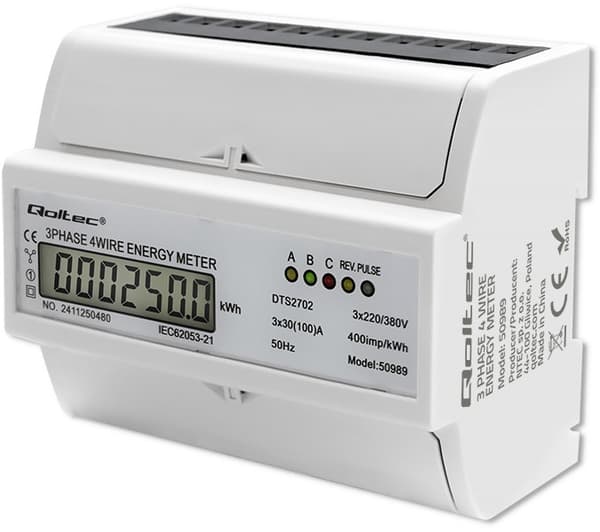 Trefas dubbelriktad elektronisk mätare Qoltec 50989