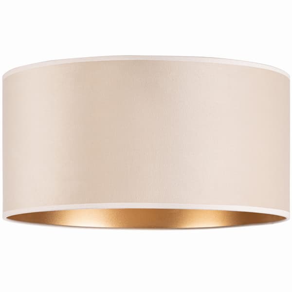 Tornado ADB lampe, beige og guld fløjl